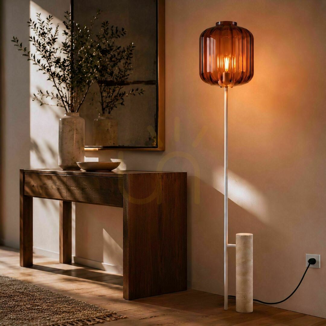 Jelölje be Állólámpa s.luce Velo, travertin kő, E27, 187 cm Állólámpa s.luce Velo, travertin kő, E27, 187 cm