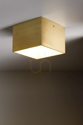 Nézze meg Sigma CUBO METALIK spot lámpa arany 42077 – LED 9W 3000K, szálcsiszolt alumínium, 8x8x6 cm, IP20