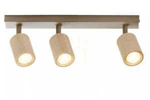 Sigma OPTIC WOOD 3 spot lámpa meleg bézs / fa 41878 – 3xGU10 max 10W LED, festett acél, 40x6x16 cm, IP20 small 0