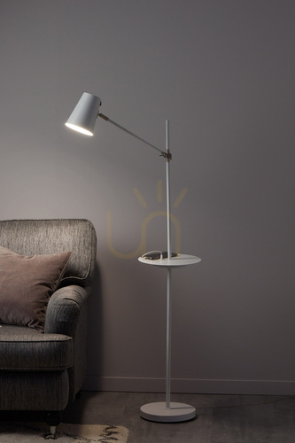 Jelölje be Padlólámpa Markslojd Linear USB fehér fém 144 cm 107308