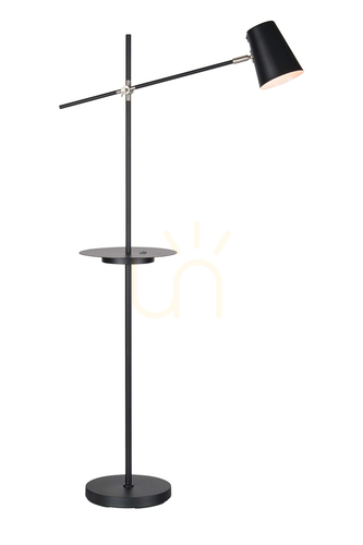 Jelölje be Padlólámpa Markslojd Linear USB fekete fém 144 cm 107307