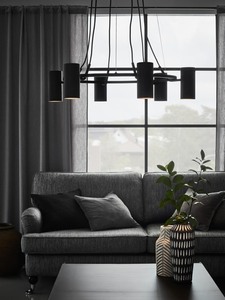 Markslöjd Porto fekete függőlámpa, 6×GU10, 73 cm, 107357 small 1