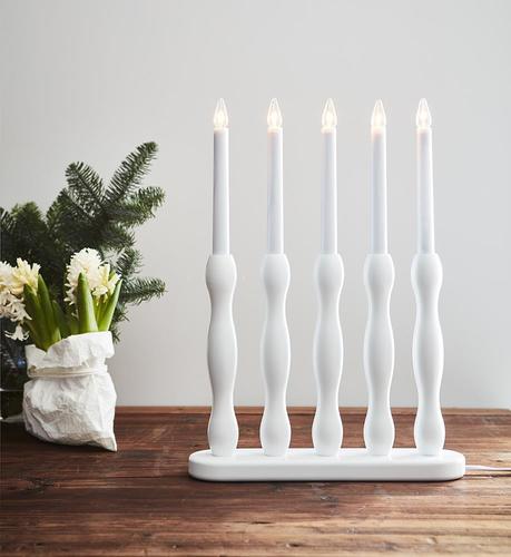 Jelölje be Gyertyatartó Markslojd FALUN 5 ágú fehér fa 45 cm 704826