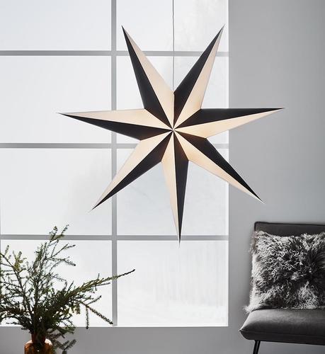 Jelölje be Függőlámpa Markslojd Alva Star 704878 fekete-fehér papír 100 cm