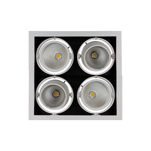 Jelölje be Modern Nap 4 X1 Led Cob Citizen 40 St 230 V 4 X27 W Ip20 Ww Downlight Square + Power Supply