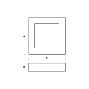 SpectrumLED Algine Eco Square LED mennyezeti felületi lámpa 6 W 6000 K 12 cm SLI035022CW small 1