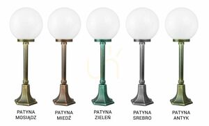 Kültéri állófény SU-MA fekete-patina gömblámpa 73 cm K 5002/3/KP 250 small 3
