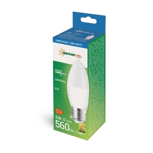 Led gyertya E27 230 V 6 W Cw Spektrum small 1