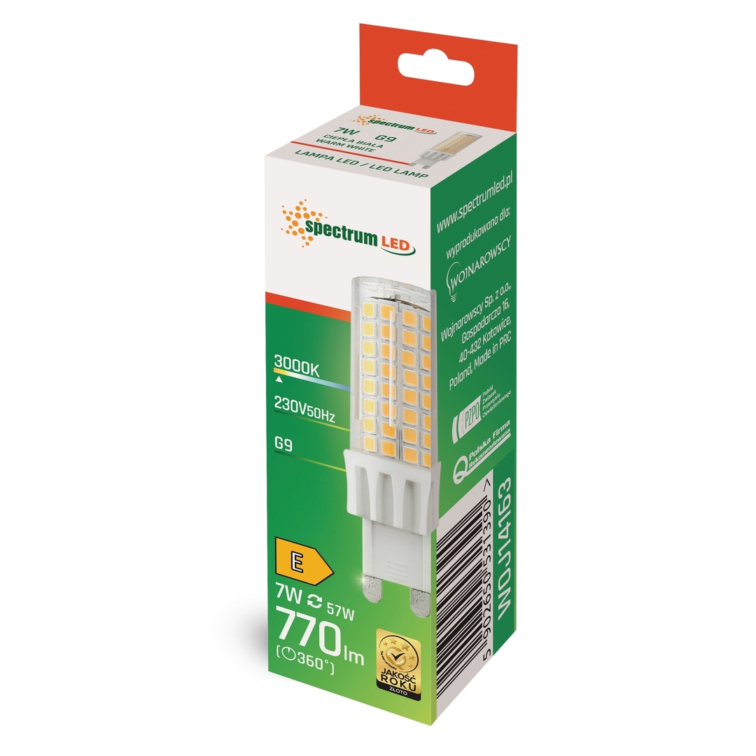 Előnézet Led G9 230 V 7 W Ww Smd Spektrum Led G9 230 V 7 W Ww Smd Spektrum