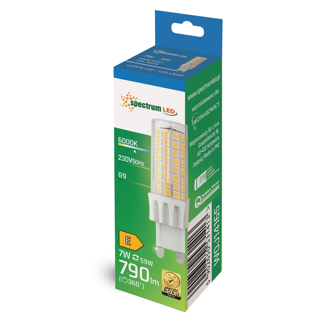 Előnézet Led G9 230 V 7 W Cw Smd Spektrum Led G9 230 V 7 W Cw Smd Spektrum