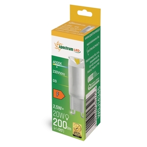 Led G9 230 V 3 W Nw kerámia spektrum 1 Led G9 230 V 3 W Nw kerámia spektrum small 1
