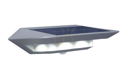 Jelölje be LUTEC GHOST SOLAR napelemes kültéri fali lámpa 6901401337 ezüstszürke LED 260lm 4000K mozgásérzékelővel IP44