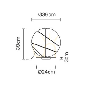 Fabbian Armilla F50 13W asztali lámpa - Fekete-fehér - F50 B01 01 small 2