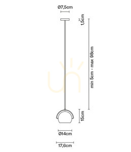 Fabbian Beluga acél Ø14 függőlámpa - króm - D57 A07 15 small 2