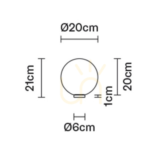 Kilátás Fabbian Lumi F07 asztali lámpa 20cm - F07 B29 01 Fabbian Lumi F07 asztali lámpa 20cm - F07 B29 01