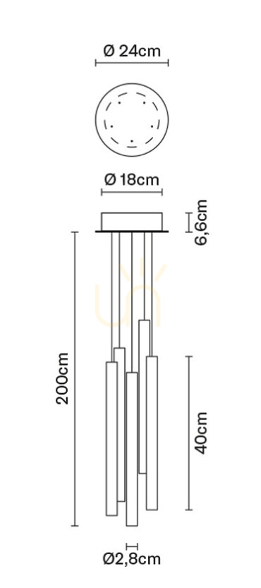 Előadás Függesztett lámpa Fabbian Multispot F32 24cm - 5 - Króm - F32 A02 00 Függesztett lámpa Fabbian Multispot F32 24cm - 5 - Króm - F32 A02 00