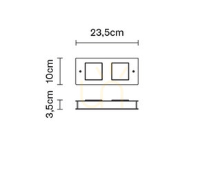 Fali lámpa Fabbian Quarter F38 5W 23,5x10cm - Fekete - F38 G01 02 2 Fali lámpa Fabbian Quarter F38 5W 23,5x10cm - Fekete - F38 G01 02 small 2