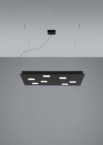 Jelölje be Függesztett lámpa Fabbian Quarter F38 5W 59,5x59,5cm - Fekete - F38 A03 02