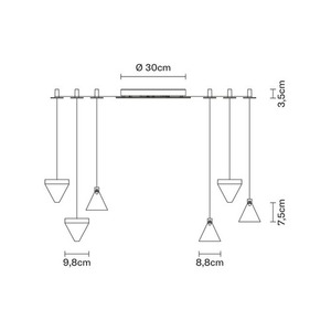 Függesztett lámpa Fabbian Tripla F41 3W 6 - Króm - F41 G04 11 small 7