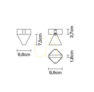 Fali lámpa Fabbian Tripla F41 3W 2700K - Króm - F41 E02 11 small 2