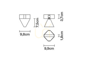 Fabbian Tripla F41 3W 2700K Plafond - Bronz - F41 E02 76 3 Fabbian Tripla F41 3W 2700K Plafond - Bronz - F41 E02 76 small 3