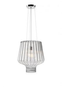 Függesztett lámpa Fabbian Saya F47 22W 40cm - Króm és átlátszó - F47 A11 00 0 Függesztett lámpa Fabbian Saya F47 22W 40cm - Króm és átlátszó - F47 A11 00 small 0