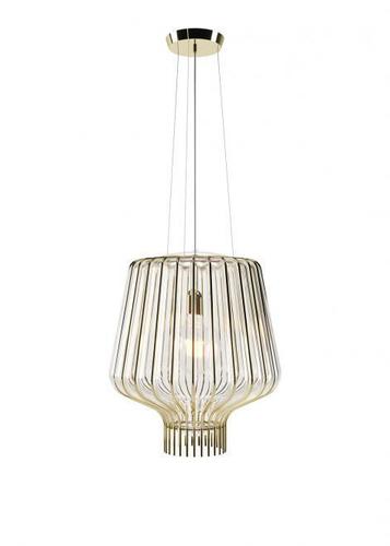 Jelölje be Függesztett lámpa Fabbian Saya F47 22W 40cm - Arany és átlátszó - F47 A21 00
