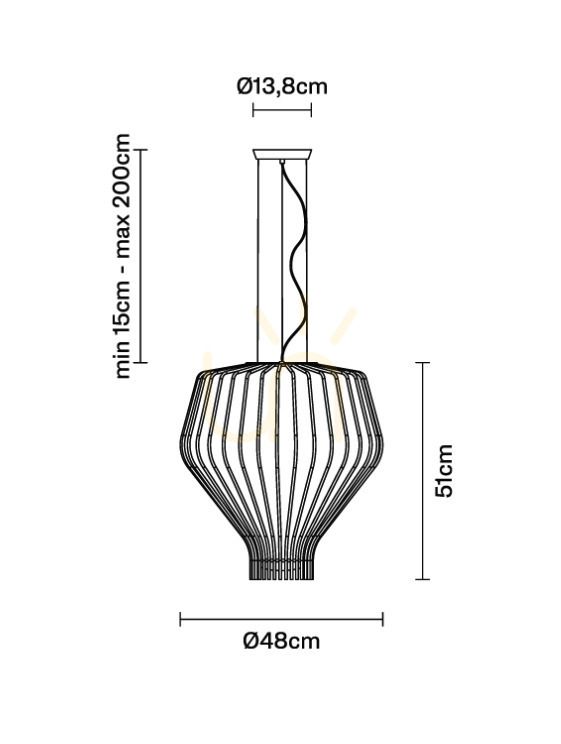 Kijelző Függesztett lámpa Fabbian Saya F47 22W 48cm - Átlátszó - F47 A13 00 Függesztett lámpa Fabbian Saya F47 22W 48cm - Átlátszó - F47 A13 00