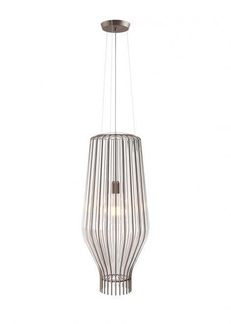 Jelölje be Függesztett lámpa Fabbian Saya F47 22W 31cm - Barna és átlátszó - F47 A18 00 Függesztett lámpa Fabbian Saya F47 22W 31cm - Barna és átlátszó - F47 A18 00