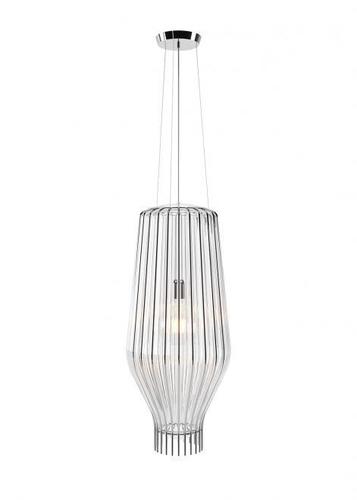 Jelölje be Függesztett lámpa Fabbian Saya F47 22W 31cm - Króm és átlátszó - F47 A19 00