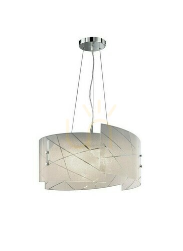 Jelölje be Trio SANDRINA 301200300 fehér üveg függőlámpa 50 cm 3 × E27
