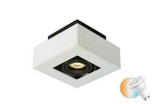Jelölje be Lucide Xirax LED mennyezeti lámpa fehér, GU10, 14 cm, dimmelhető