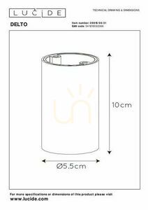 Mennyezeti lámpa Lucide DELTO LED fehér alumínium GU10 09915/06/31 small 4