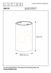 Lucide DELTO LED mennyezeti lámpa szürke alumínium GU10 5W 320lm IP20 09915/06/36 small 4