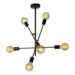 Plafon Lucide LESTER fekete 6xE27 59 cm LED vintage 21119/06/30 small 4