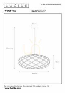 Függőlámpa Lucide Wolfram fekete fém 65 cm 21417/65/30 small 8
