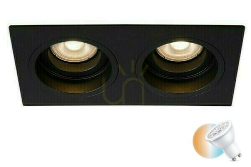 Jelölje be Mennyezeti spotlámpa Lucide EMBED fekete 2xGU10 LED dimmelhető 22959/02/30