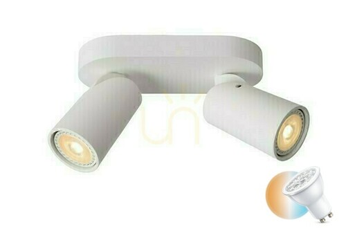 Jelölje be Lucide XYRUS fehér LED spotlámpa 2xGU10 5W 2200K 320lm