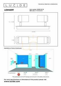 Lucide LENNERT fekete LED mennyezeti lámpa GU10 IP44 2x5W 26958/10/30 small 6