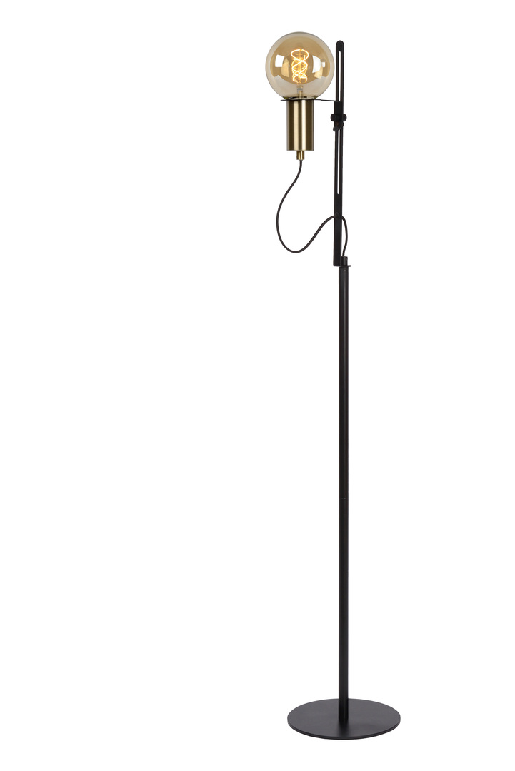 Jelölje be Lucide Malcolm fekete LED állólámpa E27 40W 128 cm 45778/01/30 Lucide Malcolm fekete LED állólámpa E27 40W 128 cm 45778/01/30