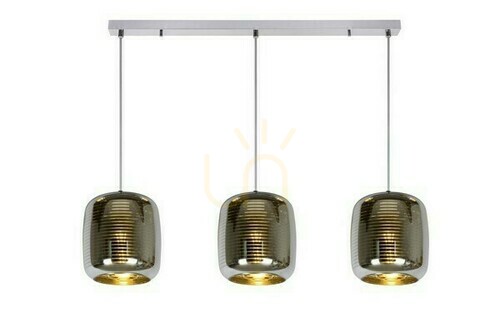 Jelölje be Függőlámpa Lucide ERYN ezüst üveg 3 égős E27 LED 88 cm 70483/03/11