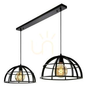 Függőlámpa Lucide DIKRA fekete fém 2 fényes E27 110 cm small 6