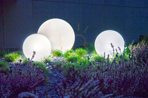 2 darabos Lunares Luna Ball kerti lámpa szett, 25 cm és 30 cm, fehér akril, LED, IP44, LBS2530 small 7