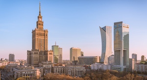 Falfestmény Warsaw Centrum at Dawn, Kultúrpalota, Złota 43, Intercontinental small 0