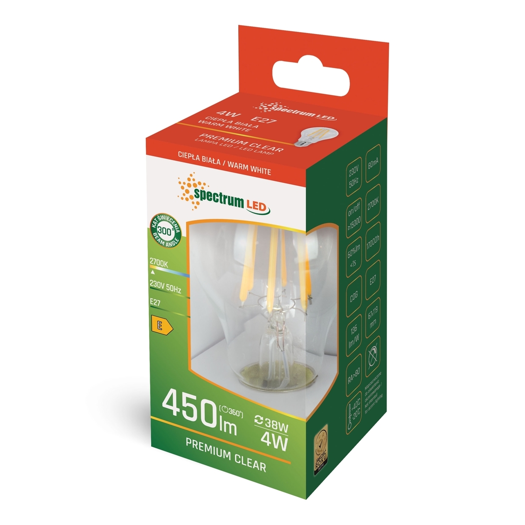 Kilátás Led Gls E-27 230v 4w Cog Ww tiszta spektrum Led Gls E-27 230v 4w Cog Ww tiszta spektrum