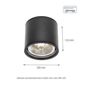 Spot Chloe Ar111 Gu10 Ip65 kör alakú fekete fixált 3 Spot Chloe Ar111 Gu10 Ip65 kör alakú fekete fixált small 3