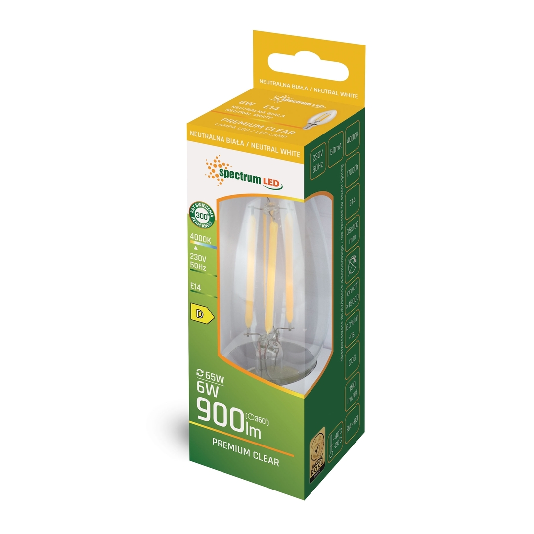 Kilátás LED gyertyatartó E-14 230v 6w Cog Nw tiszta spektrum LED gyertyatartó E-14 230v 6w Cog Nw tiszta spektrum