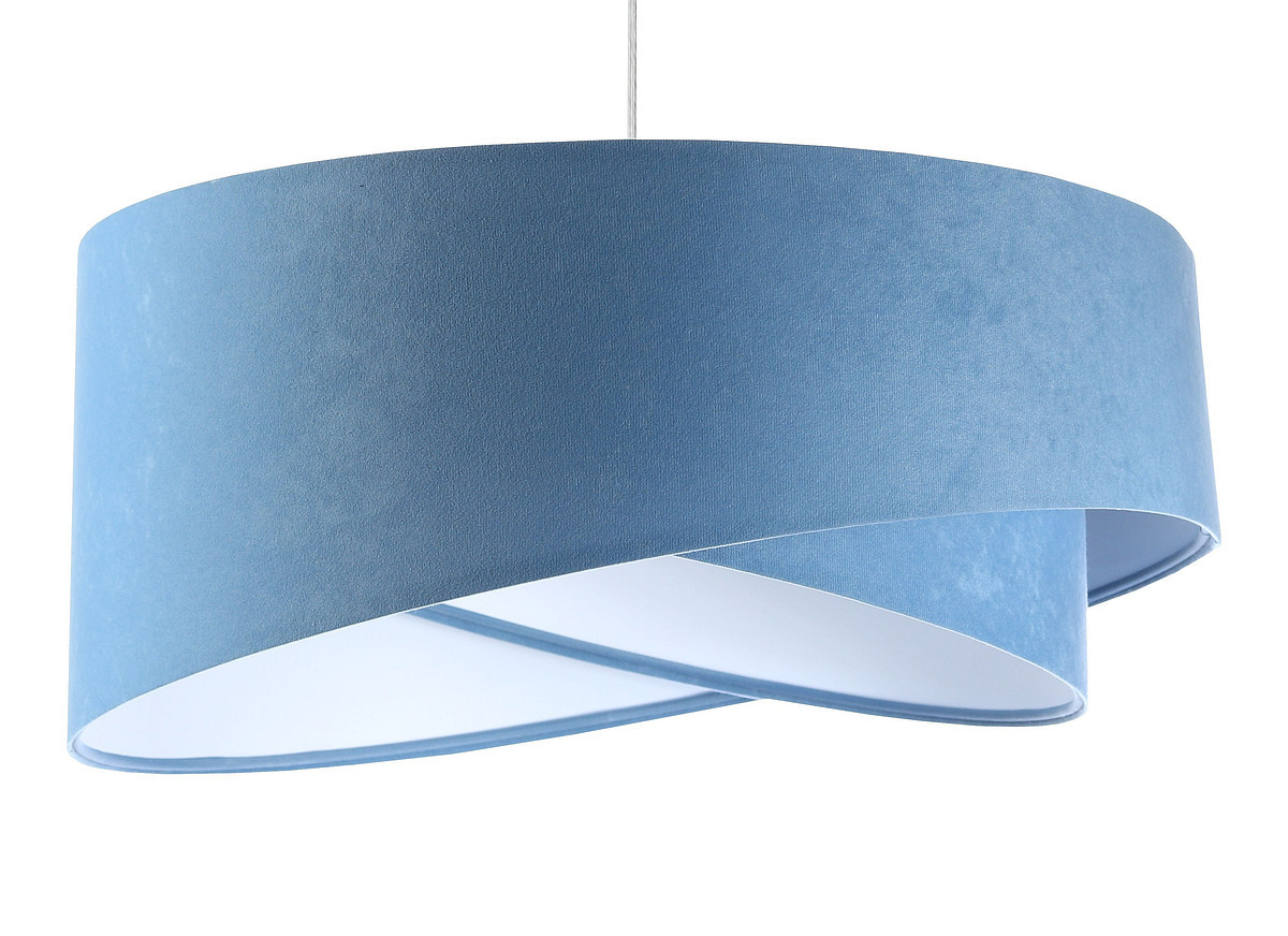 Kijelző Konyhai lámpa Elegance 60W E27 kék / fehér, velúr szövet Konyhai lámpa Elegance 60W E27 kék / fehér, velúr szövet