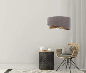 Szürke függő lámpa Elegance 60W E27 aszimmetrikus arany velúr 5 Szürke függő lámpa Elegance 60W E27 aszimmetrikus arany velúr small 5