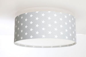 Luminance szürke, csillagmintás mennyezeti lámpa gyerekszobába, E27, 60 W-os LED small 1